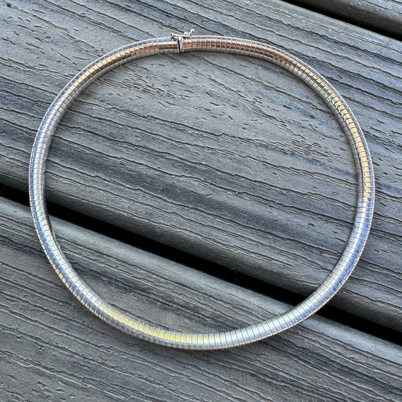 Sterling silver necklace, vintage, snake style, excellent condition - Picture 3 of 9